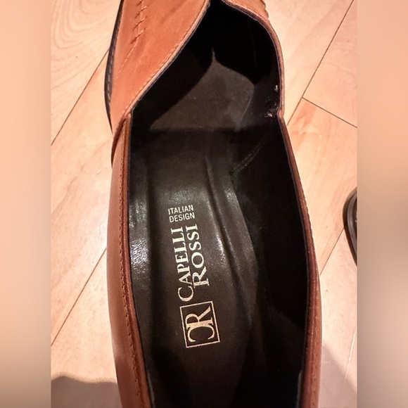CAPELLI ROSSI heels shoes - brown leather size 7.5 - Picture 6 of 11